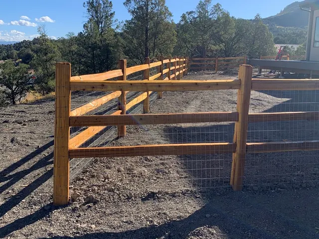 Cedar Split Rail fence by AgriTek — installation example