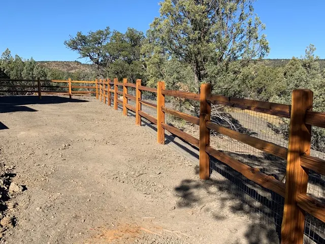 Cedar Split Rail fence by AgriTek — installation example