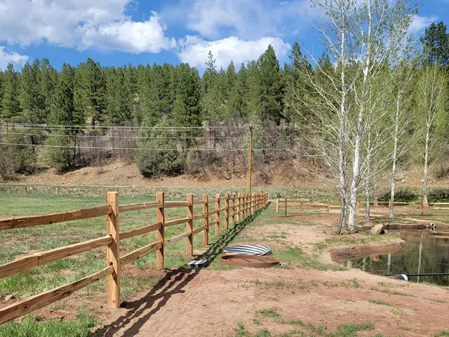 Cedar Split Rail fence by AgriTek — installation example