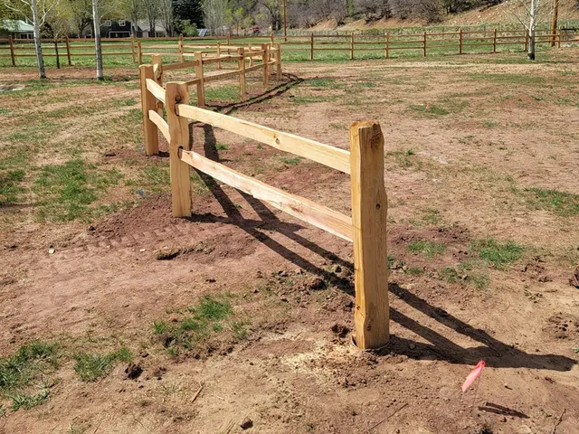 Cedar Split Rail fence by AgriTek — installation example