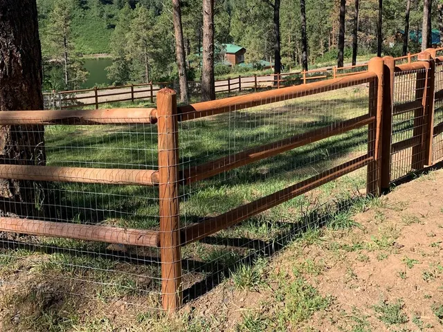 Doweled Rail fence by AgriTek — installation example