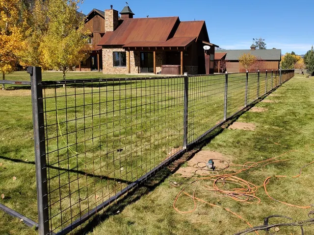 Metal / Aluminum fence by AgriTek — installation example