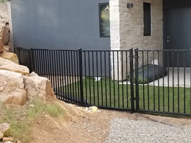 Metal / Aluminum fence by AgriTek — installation example