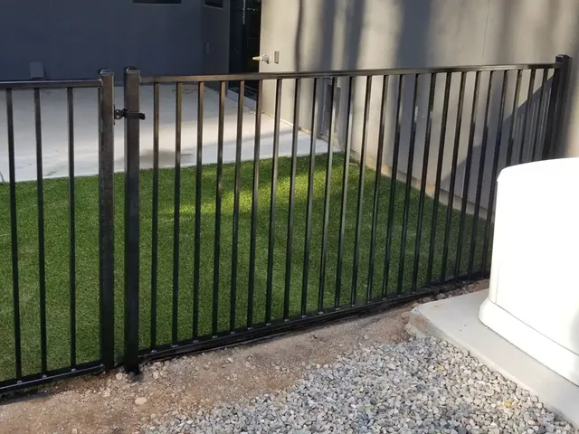 Metal / Aluminum fence by AgriTek — installation example