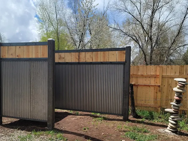 Metal Privacy Fence fence by AgriTek — installation example