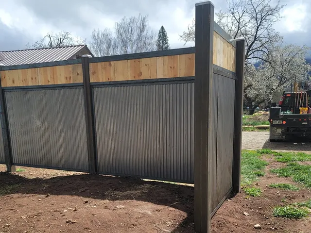 Metal Privacy Fence fence by AgriTek — installation example