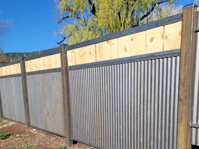 Metal Privacy Fence fence by AgriTek — installation example