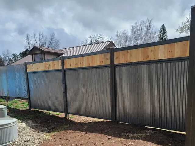 Metal Privacy Fence fence by AgriTek — installation example