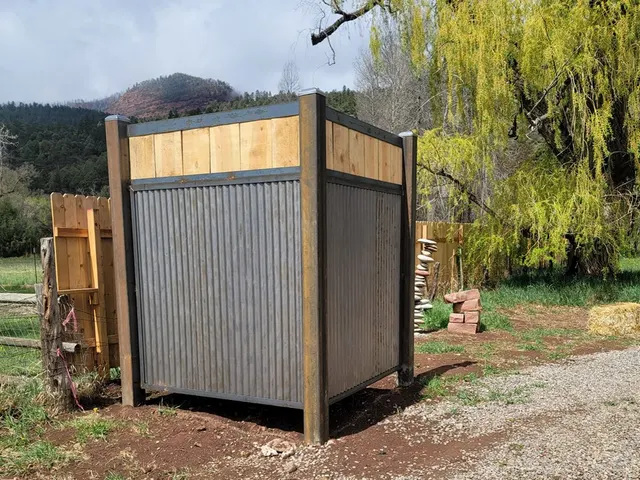 Metal Privacy Fence fence by AgriTek — installation example