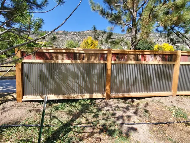 Metal Privacy Fence fence by AgriTek — installation example