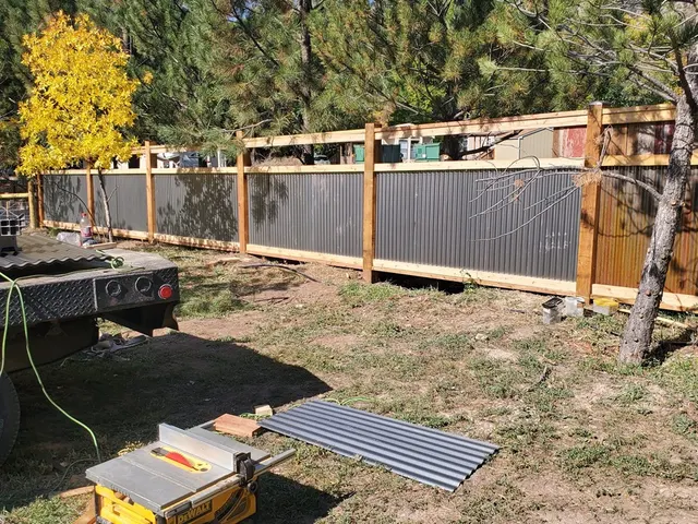 Metal Privacy Fence fence by AgriTek — installation example