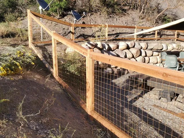 Post & Rail with Wire fence by AgriTek — installation example