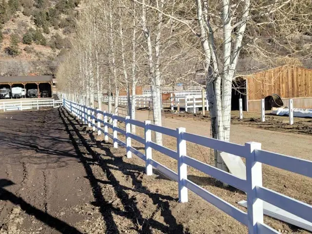 Vinyl fence by AgriTek — installation example