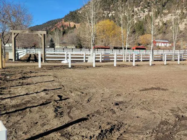Vinyl fence by AgriTek — installation example
