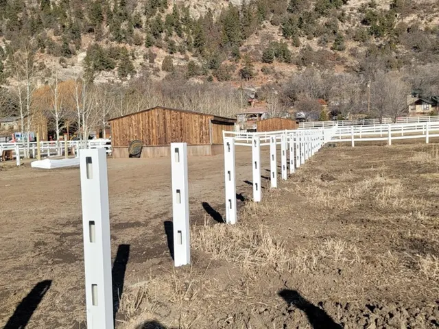 Vinyl fence by AgriTek — installation example