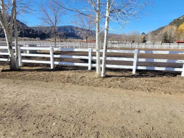 Vinyl fence by AgriTek — installation example